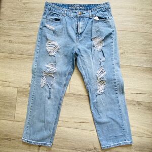 Gogo Star Straight Jeans Womens 15 Blue Cotton Light Wash 30x25